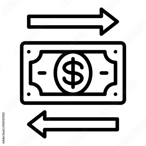 transfer payment line icon	