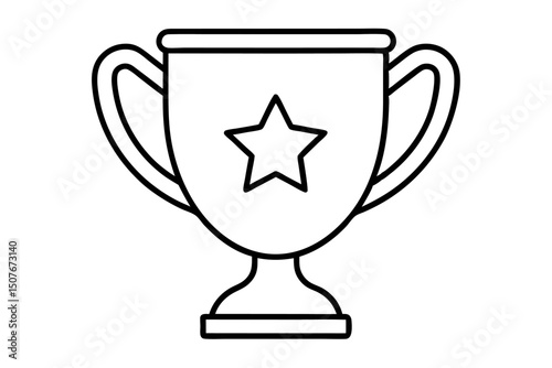 Award winning trophy cup star success achievement