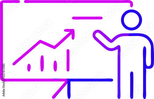 Business presentation growth chart data analysis strategy