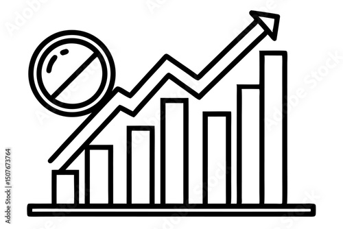 Upward trend graph showing growth despite restriction