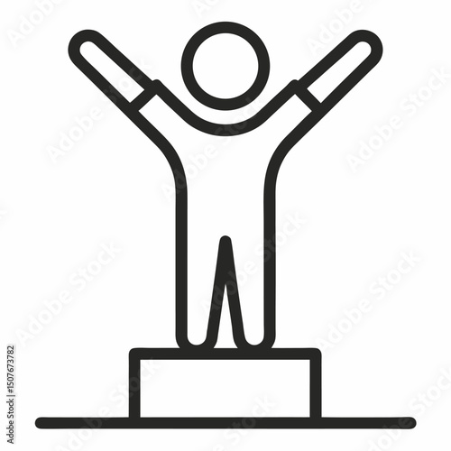 Winner celebrating success achievement award ceremony