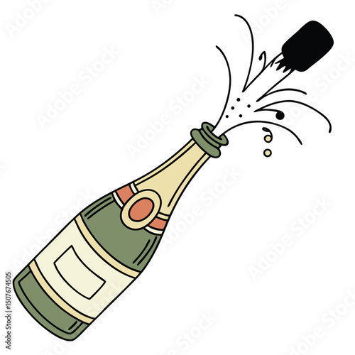 champagne bottle with cork