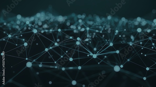 Abstract network connection dots and lines background