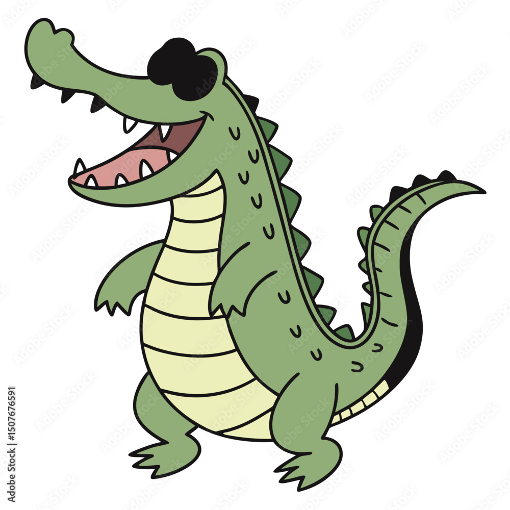 Naklejka premium crocodile vector 