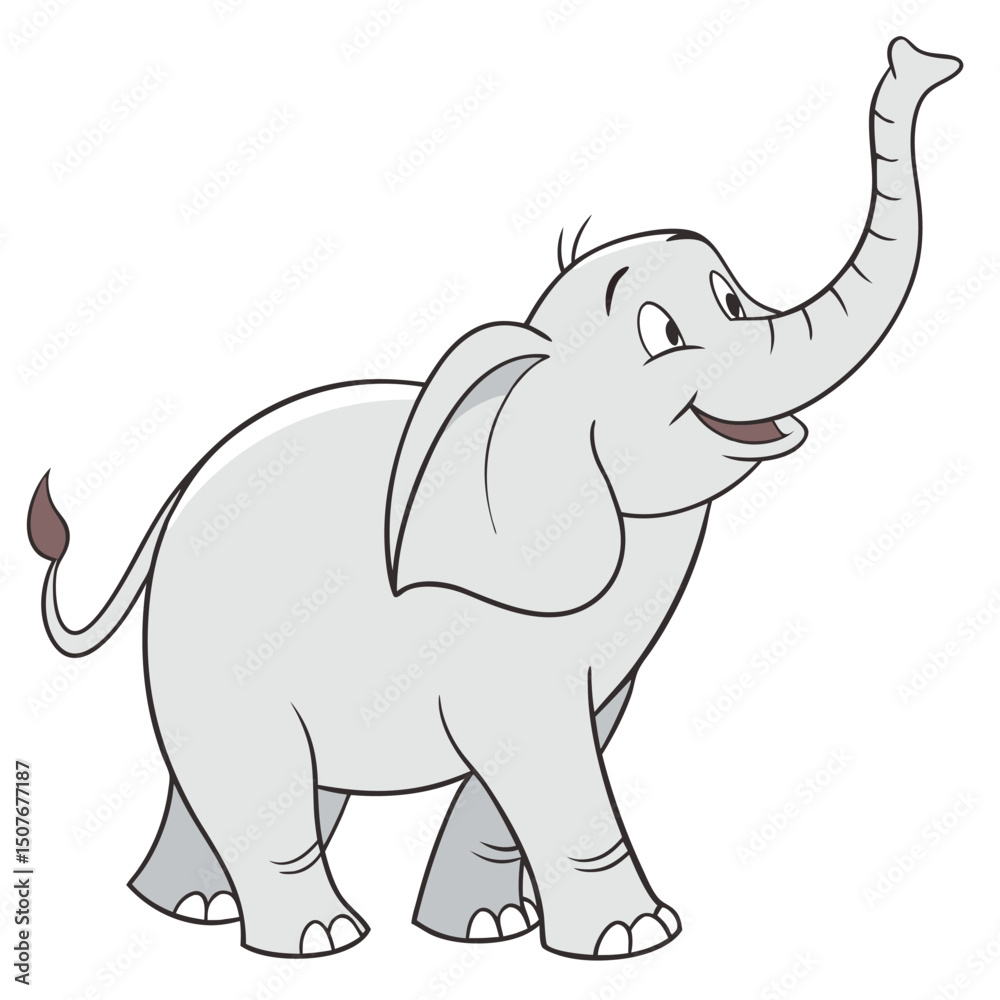 Fototapeta premium A vector illustration of a elephant 