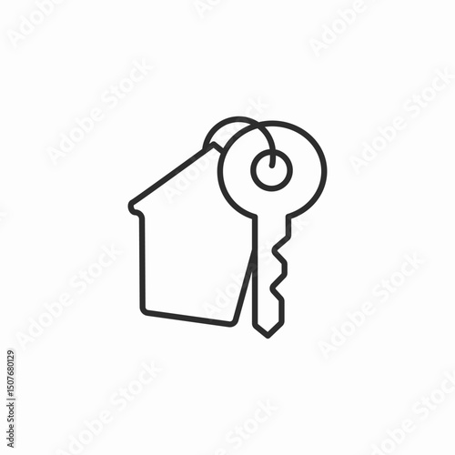 real estate keys icon sign vector