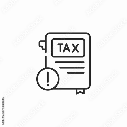 tax notepad icon sign vector