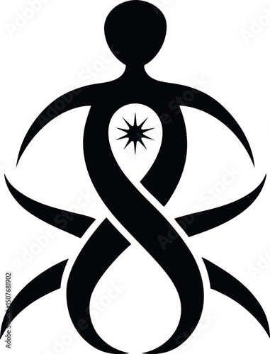 Sclerosis silhouette vector icon on transparent background