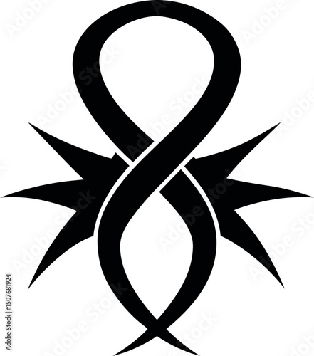 Sclerosis silhouette vector icon on transparent background