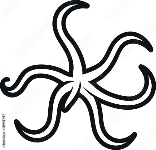Sclerosis outline vector icon on transparent background