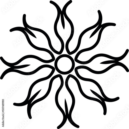 Sclerosis outline vector icon on transparent background