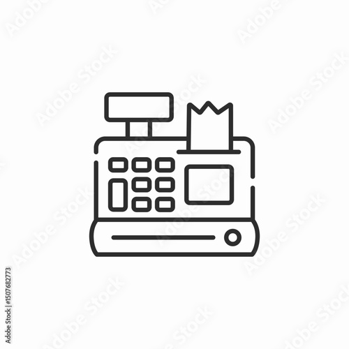 cash register icon sign vector