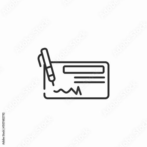 check cheque icon sign vector
