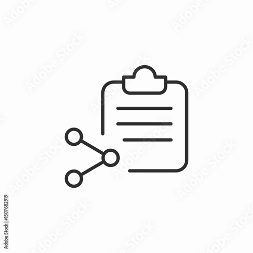 clipboard share icon sign vector