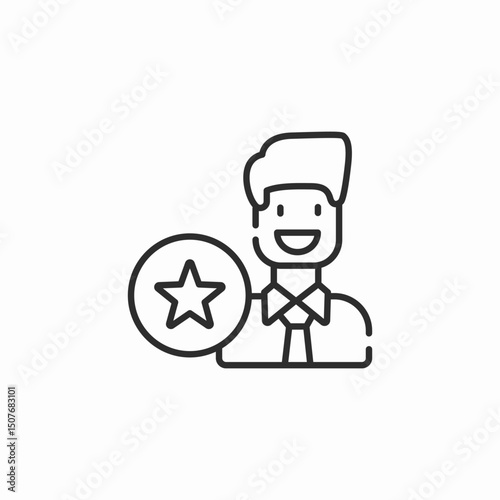employee rate icon sign vector