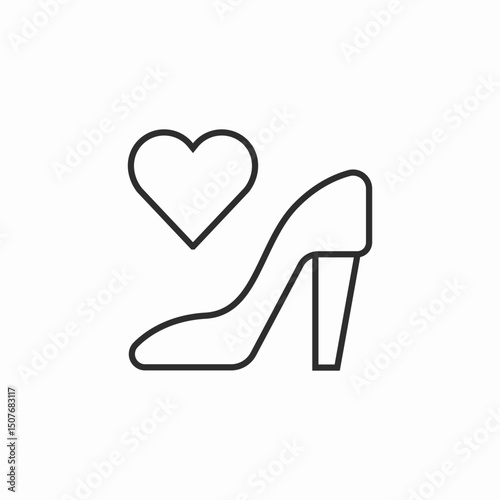 favorite hills shoe woman icon sign vector