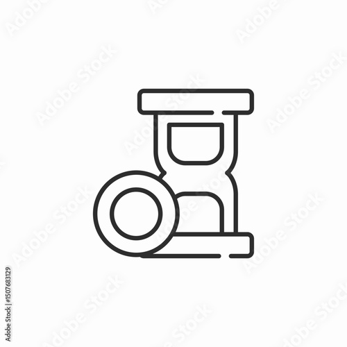 hourglass money icon sign vector