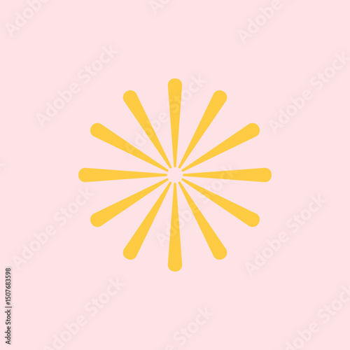 Sunburst icon illustration. Flat design style eps 10. Design elements of complementary illustrations for comics. knick-knacks design elements of a comic.