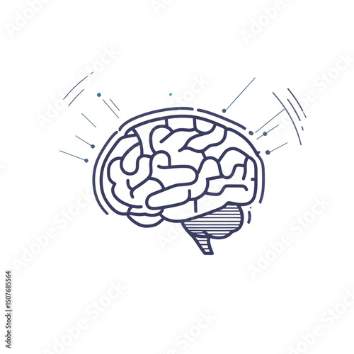 vector illustration of a human brain