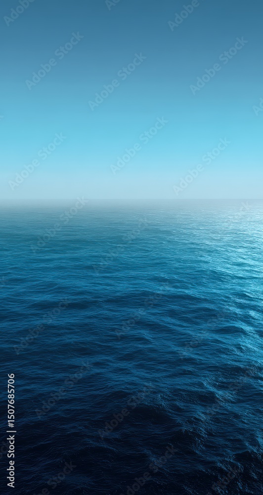 Obraz premium Abstract Blue Ocean Horizon