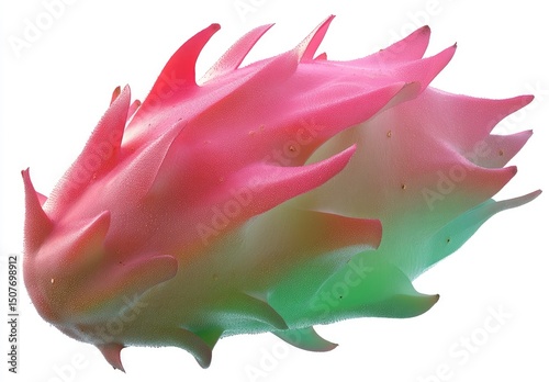 Dragon Fruit on White Background