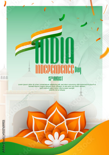 Indian independence day celebration poster