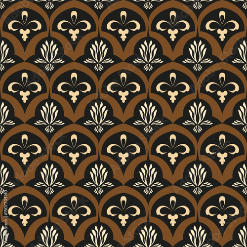 Elegant Royal Medieval Damask Pattern