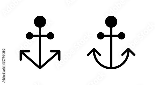 Anchor icon vector. Anchor sign and symbol. Anchor marine icon.