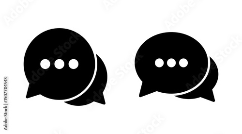 Chat icon vector. speech bubble sign and symbol. comment icon. message