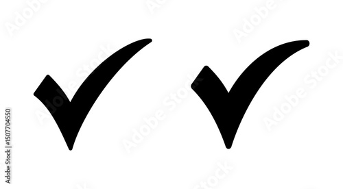 Check mark icon vector. Tick mark sign and symbol