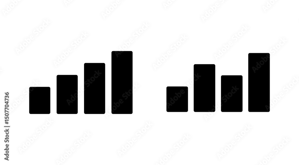 Growing graph icon vector. Chart sign and symbol. diagram icon Growing graph icon vector. Chart sign and symbol. diagram icon