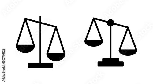 Scales icon vector. Law scale icon. Justice sign and symbol