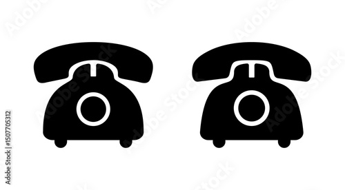 Telephone icon vector. phone sign and symbol