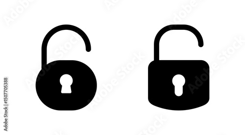 Unlock icon vector. Unlock sign and symbol. unlocked padlock icon