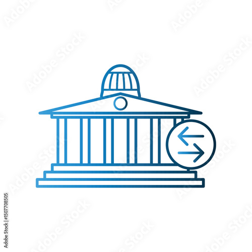 Bank building icon design template