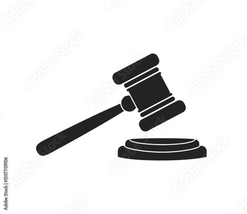 Gavel icon vector for web and mobile app. judge gavel sign and symbol. law icon. Auction hammer. Gavel illustration icon