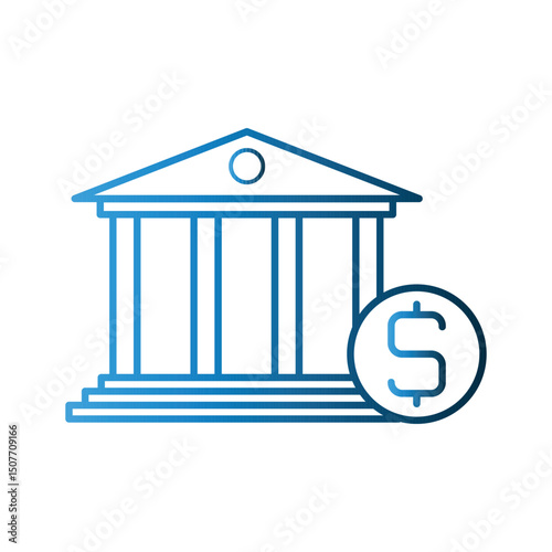 Bank building icon design template