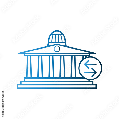 Bank building icon design template
