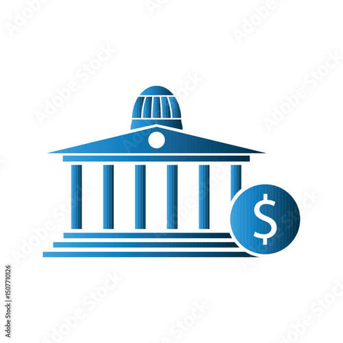 Bank building icon design template