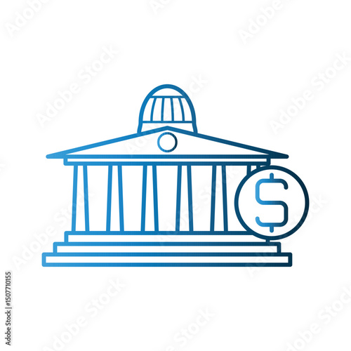 Bank building icon design template