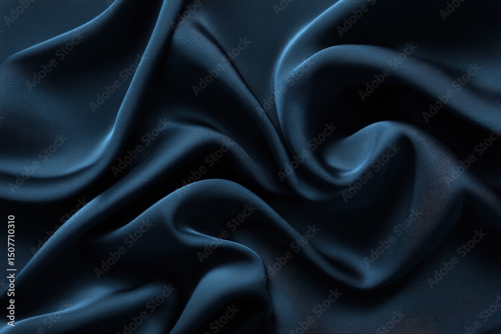Obraz premium Deep Blue Draped Fabric Texture