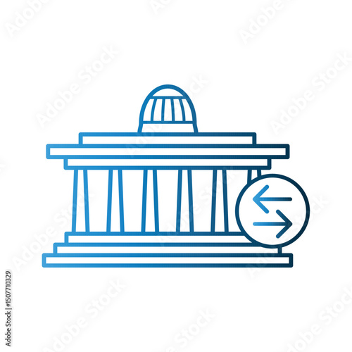 Bank building icon design template