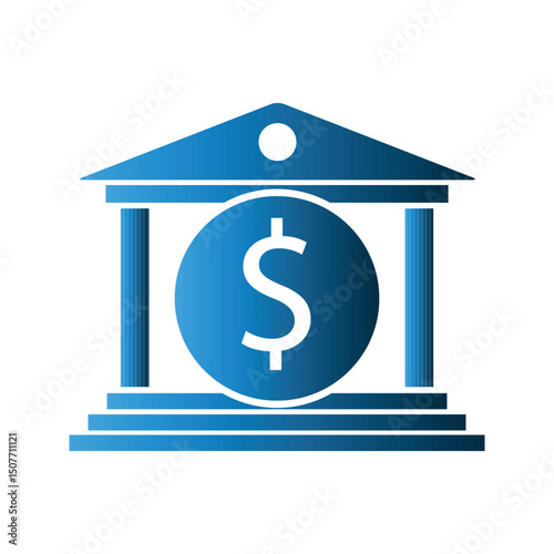 Bank building icon design template