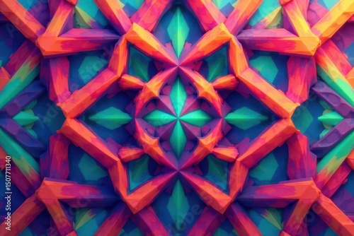 Simple geometric shapes forming a repeating design , pattern, illustration, texture