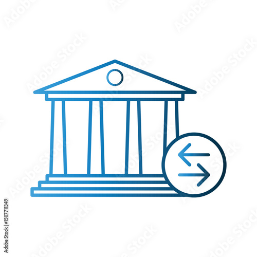 Bank building icon design template