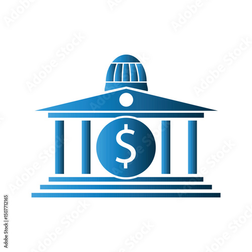 Bank building icon design template