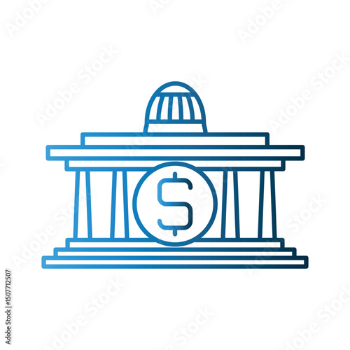 Bank building icon design template