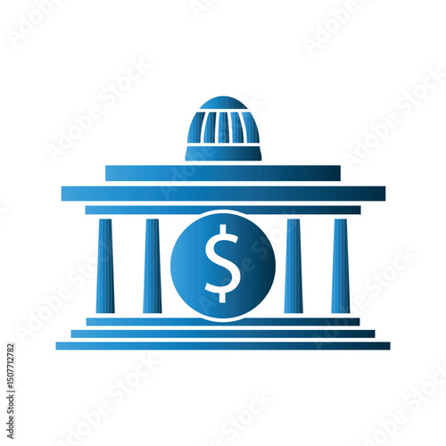 Bank building icon design template
