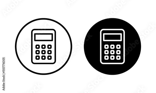 Calculator icon vector illustration. Accounting calculator sign and symbol.