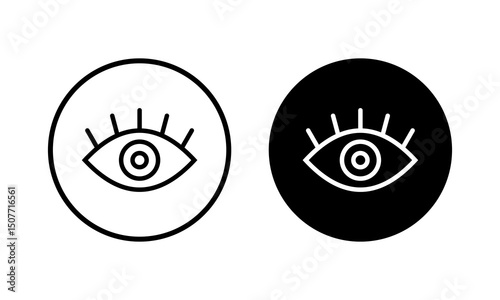 Eye icon vector illustration. Eye sign and symbol. Look and Vision icon.